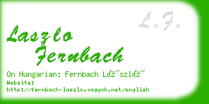 laszlo fernbach business card